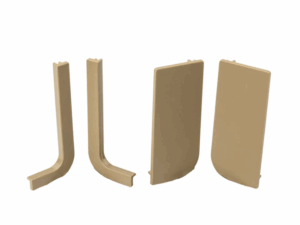 Компл.шампань торц. загл.(открыт. и сплошн.) Г-образ.проф.Gola FIRMAX(4 части), пласт  FRM9200.06.CH