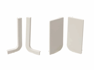 Торц. заглуш.(открытых и сплошных 4 части) Г-образ. проф. Gola FIRMAX, пластик, белый FRM9200.06.W