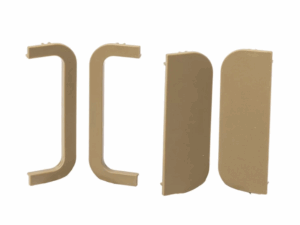 Торц. заглуш.(открыт. и сплош.) П-образ. проф. Gola FIRMAX(4 части), пластик, шампань FRM9201.06.CH