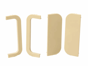 Торц. загл.(открыт. и сплошн.) П-образ. проф. Gola FIRMAX(4 части), пластик, золото FRM9201.06.G