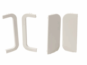 Торцев. заглу.(открыт. и сплошн.) П-образ. проф. Gola FIRMAX(4 части), пластик, белый FRM9201.06.W