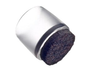 Подпятник для трубы D20 прозрачный с фетровой базой 13543