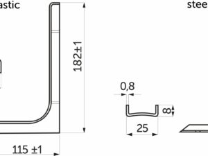 Полкодержатель регоменсоль 18см белый AKS (1кпл=2шт) 23309