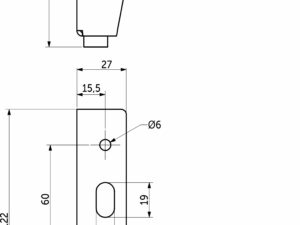 Опора меб. мет. h100 угловая черный GRIDLI 114020