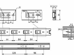 Направляющая шариковая L-300 h=35 GRIDLI A 106041