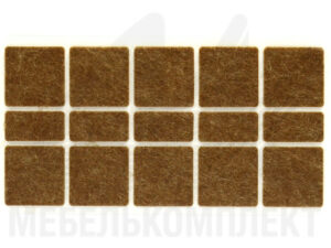 Подпятник фетровый  40*40/20*40 мм коричневый (на листе-10/5) 091016
