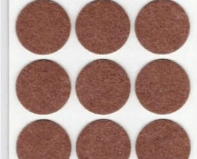 Подпятник фетровый  d=35 мм коричневый (на листе-18) 091021