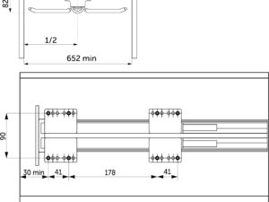 Выдвижная вешалка для брюк BRUNO крепл.верх./двойная 642*470*82, графит PRIME by AKS 115590