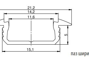 LUMINO Заглушка профиля LED врезного с отверстием пластмасса черная TR19.0031.05.061 16564