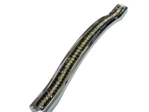 Ручка Скоба "Оскар" со стразами 192 (хром-хром-черный)  1322762 ВЫВОД