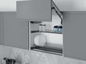 Посудосушитель двойной с 1 поддоном в базу 600 мм, Starax (560х295-345 мм), антрацит 0609182