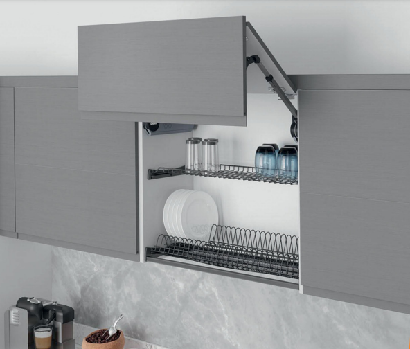 Посудосушитель двойной с 1 поддоном в базу 600 мм, Starax (560х295-345 мм), антрацит 0609182