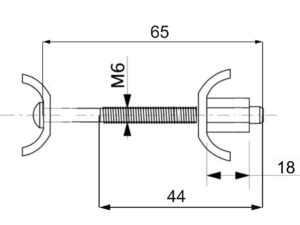 Стяжка для столешниц L- 65 15989