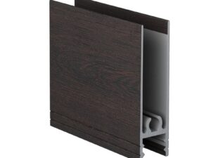 Профиль горизонтальный низ ступенька, венге темный 1 метр 1571