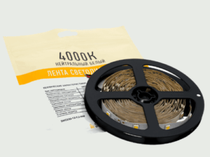 Светод. лента SWGroup 2835, 120 д/м, 9,6W, 12V, IP20, нейтральный белый, открытая  7264   18401