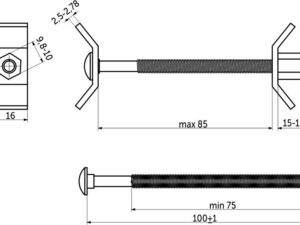 Стяжка для столешниц L-100 (уп/200шт) AKS 13267