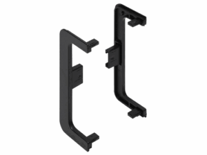 Комплект черных открытых заглушек для С-образного профиля (2 шт.) 2193