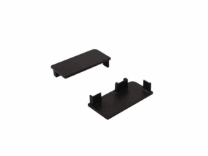 Комплект черных закрытых заглушек для Г-образного профиля (2 шт.) 2181