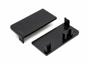 Комплект черных закрытых заглушек для С-образного профиля (2 шт.)  2185