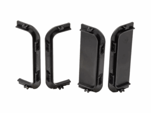 Комплект черный торц. заглушек(открытых и сплошных) П-образ. проф. Gola FIRMAX(4 части) FRM9201.06.B