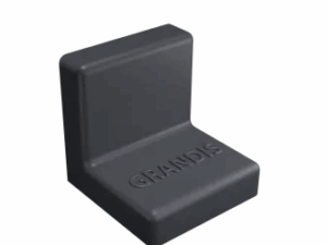 Уголок крепежный 20x20 мм толщ.1,2мм с крышкой, графит 4361