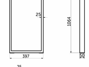 Подстолье THOR h1064 L-395, черный AKS 80940