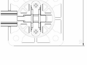 Корректор фасада врезной c декоративными накладками, L=1500-2700 мм, FRM0202/T