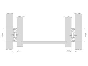 Шариковые направляющие полного выдвижения MF 550мм Н=45мм 8319