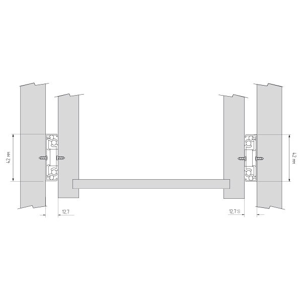 Шариковые направляющие полного выдвижения MF 550мм Н=45мм 8319