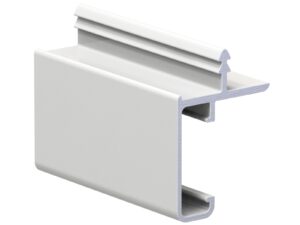 Профиль врезной в верхнюю базу с пазом под свето. белый мат. RAL9016 1 метр (кратно 2) АВД-4462 1324