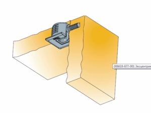 006619-877-001 Эксцентрик SYSTEM 6 Wedgefix screw-in 16 мм, шлиц сверху, белый