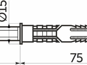 Полкодержатель мет. врезной 10*145 AKS 47540
