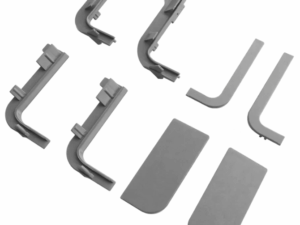 Комплект серый соедин. и торц. заглушек Г-обра. проф.  Gola FIRMAX(8частей), пластик, FRM9200.01