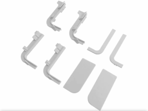 Комплект белый, соедин. и торц. заглушек Г-обра. проф.  Gola FIRMAX(8частей)пластик, FRM9200.1.W