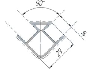 Угол д/цок.ПВХ Дуб капучино (Лен)  142612