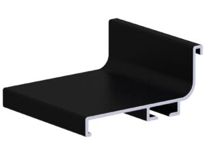 Профиль в нижнюю базу L-образн, черный мат. 9005 1 метр  АВД-4464 1344