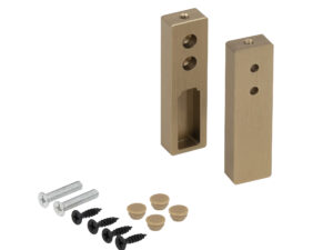 Держатель штанги гардеробной прямоуг. FAME/1 концевой, латунь браш AKS 113732