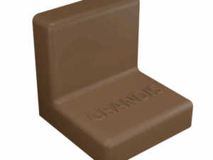 Уголок крепежный 25x25 мм толщ.1,2мм с крышкой, арабика 4191