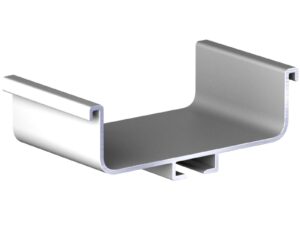 Профиль средний на нижнюю базу С-образн, серебро анод. АВД-4466 1 метр 1612