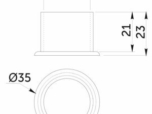 Заглушка наруж. трубы d25 (514) пластик, черный AKS 19119