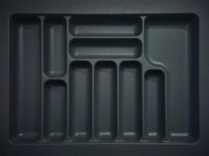 Лоток для столовых приборов Starax в базу шир. 600 (540x490x55) антрацит  0200258