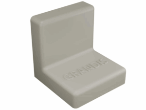 Уголок крепежный 20x20 мм толщ.1,2мм с крышкой, ясень 10-436P  0306282