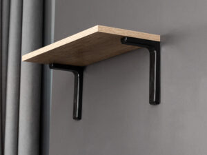 Полкодержатель регоменсоль 12см черный AKS (1 компл. = 2 шт.) 15980