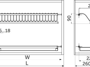Сушка для посуды 700 INOX нерж.сталь, инокс AKS 32516