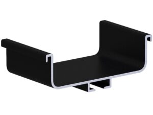 Профиль средний на нижнюю базу С-образн, черный мат.9005 АВД-4466 1 метр 1343