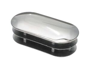 Заглушка для овальной трубы 30х15 мм, хром 17844