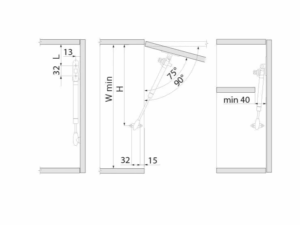 Подъёмник газовый с амортизатором 80N GTV, алюминий PD-GAM080-N02 15952