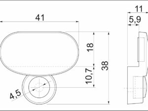 Крепление зеркала мет. АJ62 хром (1кпл=4шт) AKS 15966