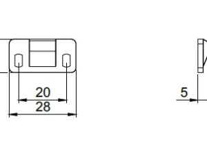 Ответная часть защелки роликовой Metalimpex, белый 243.B000.01