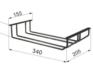 Держатель подвесной для бокалов двухрядный 340*65*205, хром AKS 11323
